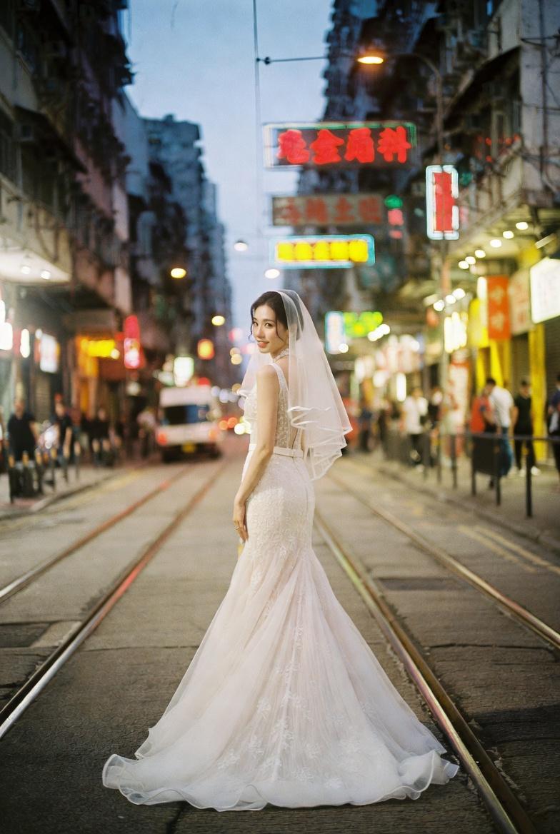 香港婚紗照，香港街頭婚紗照，一...